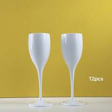 2/6/12pcs Unbreakable Champagne Glasses, Wedding Party Cups, Made Of Unbreakable Material, Suitable For Weddings, Wedding Decorations, Parties, Bridesmaid Gifts, Ideal For Corporate Meetings, Outdoor Weddings, Valentine's Day, Holidays, Back To School Season - View 6