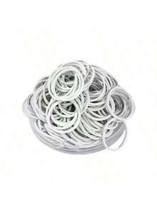 100/300/500 piezas Bandas de goma industriales blancas de 25mm, alta elasticidad, bandas de goma blancas adecuadas para organizar y atar, diámetro 25mm/0.984 pulgadas - Redondo - Ver 5