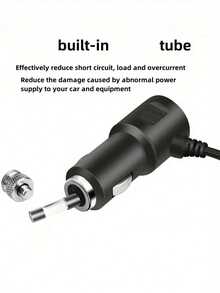 120W快充三口车载充电器，三合一USB+PD车载插头，可同时为3台设备充电，车载点烟器适配器配件 - A - 查看 12