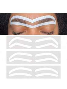 5pcs/30pcs/60pcs Disposable Eyebrow Tattoo Stencils, Makeup Positioning Dye Eyebrow Stickers, Eyebrow Tattoo Positioning Stickers - Multicolor - View 3