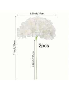 [Cantidad] Piezas/Set Ramo de flores de hortensias artificiales de 23 cm, tallos de flores de hortensias falsas, adecuado para centro de mesa de boda, decoración del hogar (Blanco) - Multicolor - Ver 17