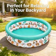 1 bể bơi cho vịt cảnh 3 vòng, kích thước 48x10 inch, bể bơi bơm hơi cho vịt con. - Nhiều màu - Xem 1