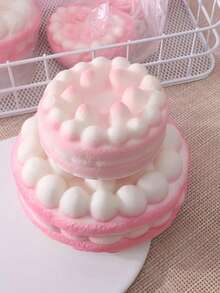 Soft Squishy Raspberry Tart Stress Relief Toy, Realistic Cute Food Shaped, Soft And Squeezable, Healing And Stress-Relieving, Ideal Gift And Party Favor As Cake Squeeze Toy - Multicolor - View 5