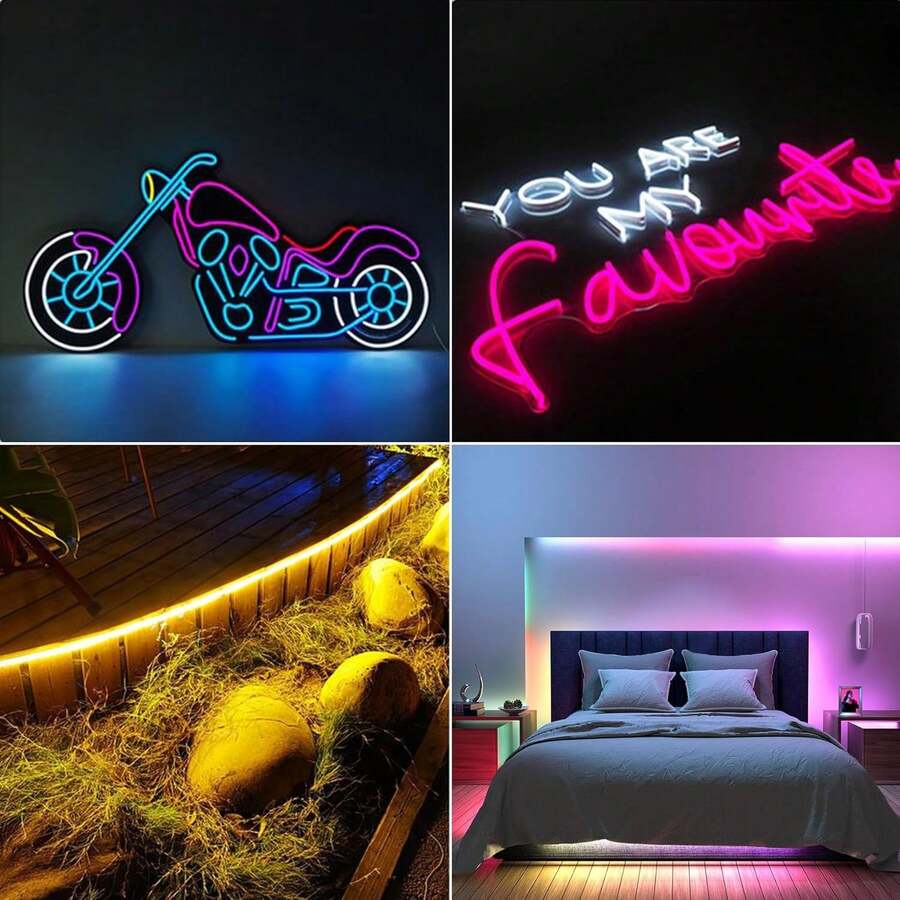 Waterproof LED Strip Light Mounting Clips - Transparent, Suitable For 5mm-6mm LED Strip Lights, Includes Screws - Transparent - View 1