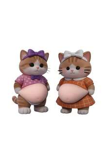 Jucărie de stoarcere a burții pisicii 3D, autocolant anticoliziune cu desene animate pisică și Shiba Inu, autocolant anticoliziune din silicon super moale, potrivit pentru mașini, autocolante pentru decor acasă, consumabile pentru scrapbooking - 1 set - Vizualizare 8