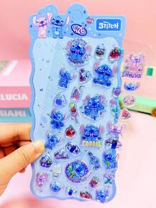 Disney Bộ sticker 3D hình Stitch, sticker dập nổi, sticker tái sử dụng dùng cho sổ lưu niệm, nhật ký, trang trí điện thoại, sticker tương tác cho trẻ em, trang trí hàng ngày, trang trí tiệc, sticker 3D tự làm dễ thương. - Nhiều màu - Xem 9