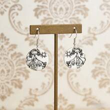 Cute Cartoon Girl, Cat, Sun, Heart Shaped Metal Carved Earrings, Suitable For Daily, Commute, Date, Party, Street Fashion, Vacation, Music Festival, Niche Design, Artistic Vibe, Personalized Earrings - Earrings - View 12