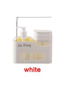 4-In-1 Kitchen Soap Dispenser Set, Includes Liquid Hand Soap, Dish Soap, Soap Holder With Sponge & Cloth Rack, Suitable For Kitchen Sink, Bathroom, Vanity - Multicolor - View 15