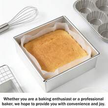 4/6/8/10 Inch Square Cake Baking Pan - Removable Bottom, Aluminum Non-Stick Rectangular Cake Mold, Heat-Resistant Easy Release, Baking Mold For Cheesecake, Sponge Cake, DIY Cake, Ideal For Christmas, Valentine's Day, Birthday, Family Gathering Kitchen Baking Tool - Square Mold - 1 Piece - View 3