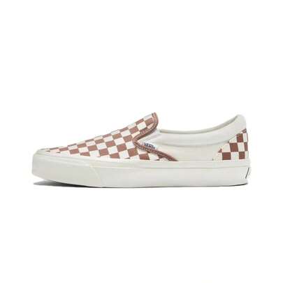 Vans Men's And Women's Slip-On Reissue 98 Checkered Canvas Low-Top Sneakers Casual Shoes VN000CSECFF