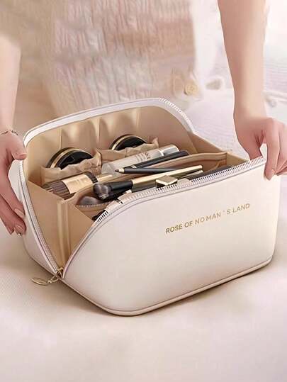 Túi đựng mỹ phẩm chống thấm nước bằng da PU, túi đựng mỹ phẩm hai lớp dung tích lớn, túi đựng đồ du lịch đa năng, túi sắp xếp và bảo quản mỹ phẩm, túi đựng mỹ phẩm, túi chăm sóc da, túi đựng đồ dùng vệ sinh cá nhân dung tích lớn, túi đựng mỹ phẩm du lịch và gia đình, túi đựng mỹ phẩm.