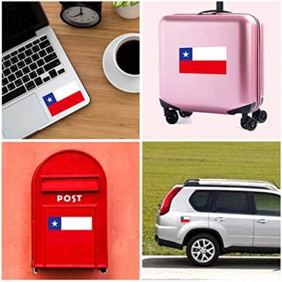 QQSD Pegatina de la bandera de Chile en varios tamaños paquete de 3 11.7 x 8.3 pulgadas-109