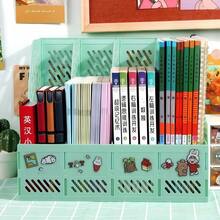 4-Tier File Organizer Rack, Thickened Document Holder Tray, Office Supplies Storage Shelf, Student Desk Top Book Stand - Multicolor - View 9