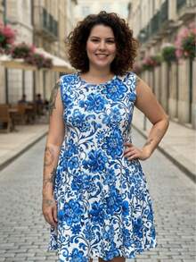 Wide Strap Viscolycra Printed Tank Dress Kit - Kit 3 Assorted Prints - View 2