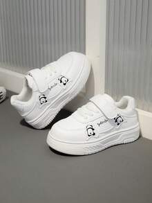 1 Paar Kinder Lässig sportschuhe, Herbst neue Mädchen Weichsohlen Schuhe, Kleinkind Mode vielseitige rutschfeste Flache Schuhe, Jungen Alltags Outdoor Tennis Schuhe - Weiss - Übersicht 4