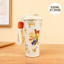 Miniso 迪士尼疯狂动物城尼克/朱迪吸管杯（720毫升/24.35盎司）、伽利略咖啡杯（520毫升/17.59盎司）和吸管保温杯（720毫升/24.35盎司），流行设计，适合居家、办公、旅行，防漏便携，是完美的生日礼物，不锈钢材质。 - 彩色 - 查看 12