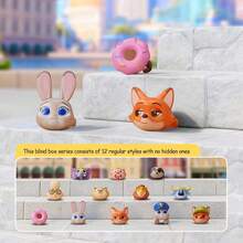 Miniso Mặt dây chuyền Disney Stitch Confession Flocked & Zootopia Kneeling Wish Book Vinyl Blind Box & Nhẫn mini Zootopia Gacha, Đồ trang trí hoạt hình, Quà tặng sưu tầm, Quà sinh nhật tuyệt vời, Chất liệu PVC (1 cái giao ngẫu nhiên) - Nhiều màu - Xem 6