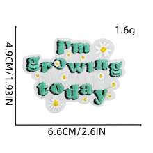 2件/16件組 天堂卡通布料貼花彩色英文字母數字貼片刺繡圖案貼花，適用於衣物包包裝飾 - 多巴胺英文布貼 - 查看 25