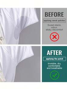 10/50pcs Disposable Sweat Pads, Long-Lasting Effective, Lightweight Breathable, Invisible Comfortable Odorless, Suitable For Men And Women In Summer - White - View 4