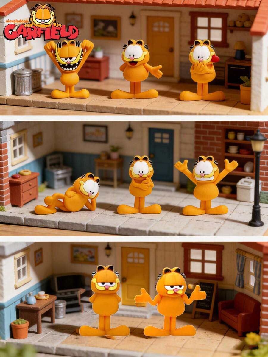 Nickelodeon Bộ 1/2 mô hình mini 3D Garfield & Teenage Mutant Ninja Turtles chính hãng, ngẫu nhiên nhân vật, dùng để trang trí bàn làm việc, hình ảnh hoạt hình dễ thương gây bất ngờ khi mở hộp, bao gồm Garfield, Michelangelo, Raphael, Donatello, Leonardo, Splinter. Thích hợp làm quà tặng cho người hâm mộ, bạn bè, sinh nhật, tiệc tùng, năm mới.
