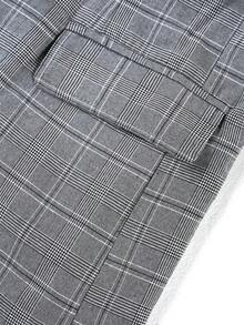 Bộ vest nam 2 món, áo blazer kẻ caro và quần tây, thích hợp cho các dịp thường ngày, công sở, đi làm, đám cưới, tiệc tùng, tiệc chiêu đãi. - Xám - Xem 8