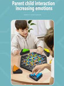 1 Set Kettenreaktionsspiel in Zufallsfarbe, geeignet für 2-4 Spieler, für Kinder, Erwachsene und Familien, Gummiband-Spiel, interaktives Familien-Puzzle-Spiel, Reise-Brettspiel (Spielanleitung nicht enthalten) - Verschiedenfarbig - Übersicht 6