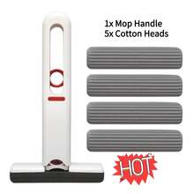 1pc Portable Mini Cleaning Mop, Self-Wringing Squeeze Mop, Mini Cleaning Mop, Car Cleaning Mop, Compact Space-Saving Design, Powerful Wet & Dry Cleaning Without Holding, Manual, Self-Cleaning, Multi-Functional, Suitable For Bathroom, Kitchen, Desk, Tabletop, Furniture, Etc. - Multicolor - View 17
