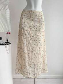 Women's New Elegant Simple Refreshing Vacation Style A-Line Skirt Fall Cloth For Women - 黃色 - 查看 5