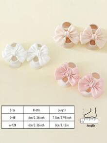 3 đôi tất ngắn dễ thương có nơ cho bé gái, tất cổ chân bằng cotton thoáng khí, chống trơn trượt, thích hợp cho trẻ nhỏ chơi trong nhà. - Nhiều màu - Xem 2