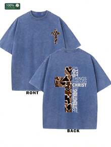 STRENGTHENS Men'S Washed Cotton T-Shirt, Vintage Pure Cotton T-Shirt, Animated Printing, Streetwear, Summer Casual T-Shirt, Rock Clothing Men Shirts Mens Clothes Graphic Tees Men Festival Outfits My Orders Recently Purchased Camiseta  Women 2026 Summer New Arrival  4th Of July Outfit Women - Xanh đậm - Xem 7