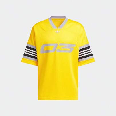 Adidas Áo thun thể thao bóng đá tay ngắn cổ chữ V thoải mái, unisex, kiểu dáng thường ngày IY7390