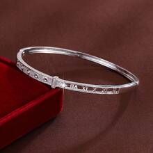 1pc Personalized Numeric Design Cubic Zirconia Inlaid Women Bracelet - Multicolor - View 4