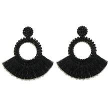 2 đôi bông tai tua rua tối giản dành cho nữ, bông tai thời trang phù hợp cho kỳ nghỉ. - tua - Xem 13