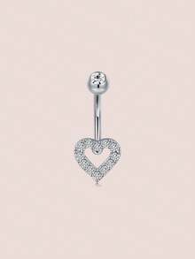 CIZME 1 chiếc khuyên rốn hình trái tim và hoa thanh lịch, cỡ 14G, dài 1.6mm, kiểu dáng tối giản, thích hợp cho nữ, kiểu dáng treo, làm từ thép không gỉ 316L, lý tưởng cho xỏ khuyên rốn hàng ngày, đi biển, nghỉ lễ, hoạt động thể thao, dành cho thanh thiếu niên. Chất liệu cao cấp, không bị xỉn màu, được đánh bóng kỹ lưỡng. - Bạc - Xem 25