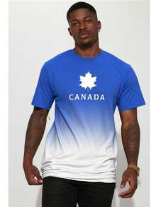 Men's Ombre Short Sleeve 3D Print Casual T-Shirt - Multicolor - View 1