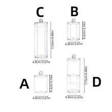 1pc Acrylic Cotton Pad Storage Box With Lid, Transparent Round Cotton Pad Storage Display Jar, Durable Plastic Countertop And Vanity Storage Box, Suitable For Bathroom Accessories And Cosmetics Storage - Multicolor - View 3