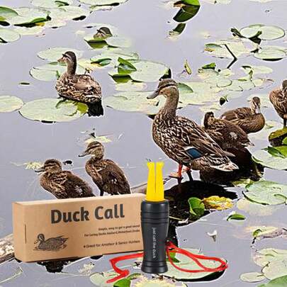 1个塑料仿真鸭哨，诱人声音，适合狩猎、求生，适用于户外露营，可用于诱捕野鸭、鹅、野鸡（多种颜色可选）