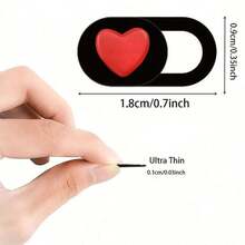 Bộ 3 miếng dán bảo vệ camera hình trái tim màu đỏ, chống nước, chống sốc, chống trầy xước, bảo vệ toàn diện ống kính điện thoại và máy tính. - Nhiều màu - Xem 2