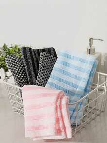 1/2pcs Japanese Style Exfoliating Bath Towel, Easily Lathers, Shower Scrubber For Men And Women - Multicolor - View 7