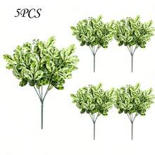Artificial Plants Table Centerpiece Plastic Fake Eucalyptus Stems For Living Room Shelf Home Office Decor - Light Green - View 6