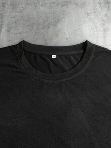 男士黑色T恤和浅灰色阔腿七分裤两件套休闲街头风穿搭 - 淺灰色 - 查看 8