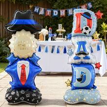 2PCS Standing Father's Day Balloon Decoration Set, Includes "Happy Father's Day" Celebration Balloon And "DAD" Letter Balloon, Suitable For Father's Day Party, Birthday, Family Gathering Decoration - Father's Day Suit + DAD - View 3