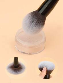 1支柔软蓬松化妆刷 粉底刷 散粉腮红刷 面部化妆工具，适合日常化妆 - 彩色 - 查看 7