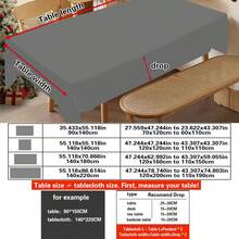 1 pièce Nappe rectangulaire, 100% polyester, convient pour la salle à manger, le bureau, le bureau, la décoration de la maison, la cuisine, le pique-nique, le cadeau - Multicolore - Voir 6