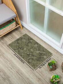 1 Piece Of Green Minimalist Printed Living Room Decoration Carpet, Abstract Modern Minimalist Style Printed Pattern,Plush Material, Soft And Comfortable Touch, Easy To Maintain, Anti Slip Backing, Area Rug, Suitable For Lobby, Rugs For Bed Room, Rugs Living Room, Bedroom Rug, Bathroom Rug, Kitchen Mat, Dining Room, Office, Room Decoration And Door Mat, Holiday Celebration. - Green - View 16