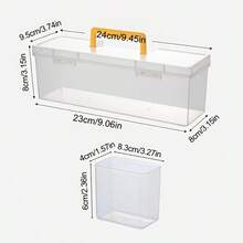 7pcs (6 Small Boxes + 1 Large Box) Tool Parts Storage Box, Multi-Compartment Portable Transparent Tool Storage Box, Home Screws, Wrenches, Hardware Parts Organizer Box, Toy Storage Box, Portable Divided Organizer Box - Hardware Storage Box - View 6