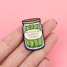 1pc Lapel Enamel Pins And Brooches Badge Pins For Backpacks Bags Backpack Cool Decoration Friend For Gifts - 彩色 - 查看 6