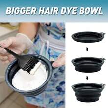 Bộ dụng cụ nhuộm tóc chuyên nghiệp 13 món gồm cọ, bát pha màu, nút bịt tai và kẹp tóc - Bộ dụng cụ tự nhuộm tóc tại nhà chất lượng salon - màu đen - Xem 5