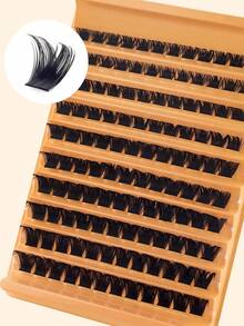 200/120pcs False Eyelashes Set, D-Curl, 8-16mm Length, Natural Look, Thick & Long, Soft & Lightweight, Reusable, Includes Adhesive & Makeup Tools, Suitable For Home, Weddings, Parties, Festivals, Travels, Spring - Multicolor - View 6