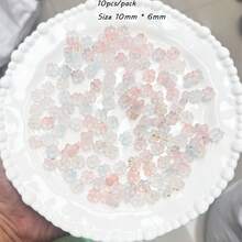 新款冰晶透明浅色四叶草DIY手工珠子，珠子分离配件，耳环，发夹，手工串珠头饰材料 - 彩色 - 查看 16